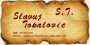 Slavuj Topalović vizit kartica